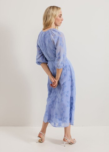 Phase Eight Liona Floral Dress Blue Canada | JOYASH-347